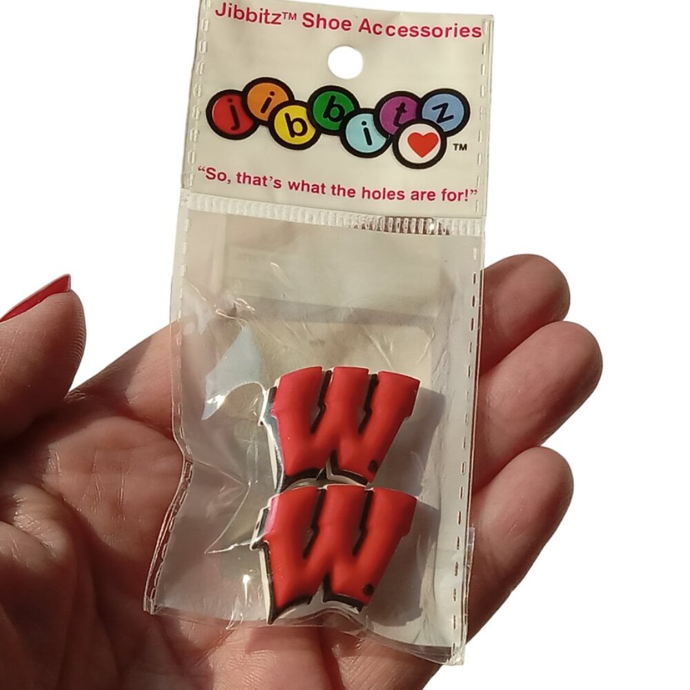 RARE Wisconsin Badgers Jibbitz Shoe Charms NIP, Licensed Product